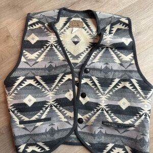Pendleton Black and Cream Patterned Sweater Vest